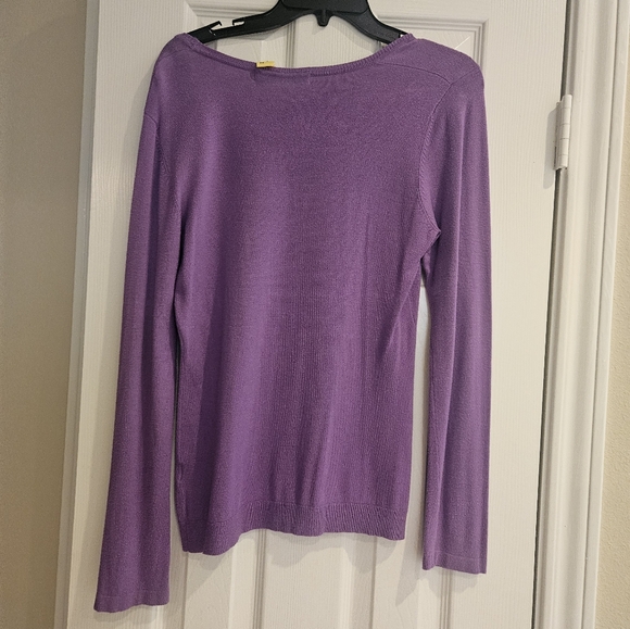 Purple v neck sweater - Picture 3 of 5